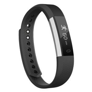 NEW MoreFit Fitness Tracker Black Silver Band Slim Smart Watch Wristband